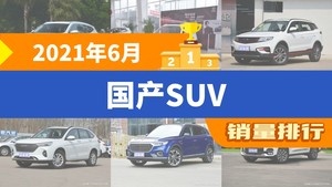 2021年6月国产SUV销量排行榜，哈弗H6夺得冠军，第二名差距也太大了 