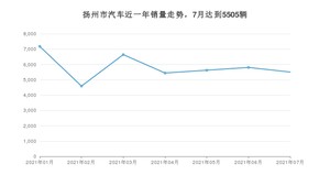 扬州市7月汽车销量数据发布 宏光MINI EV排名第一(2021年)