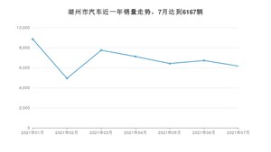 7月湖州市汽车销量数据统计 宏光MINI EV排名第一(2021年)