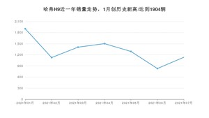 哈弗H9 2021年7月份销量数据发布 共1133台