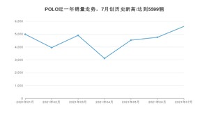 大众POLO 2021年7月份销量数据发布 共5599台