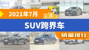 2021年7月SUV跨界车销量排行榜，蔚来EC6以2655辆夺冠