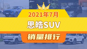 2021年7月思皓SUV销量排行榜，思皓E20X屈居第三，思皓E40X成最大黑马