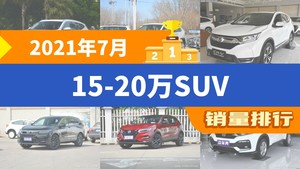 2021年7月15-20万SUV销量排行榜，RAV4荣放位居第二，第一名你绝对想不到