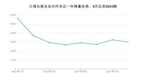 大理白族自治州8月汽车销量 宏光MINI EV排名第一(2021年)