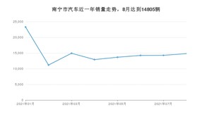 南宁市8月汽车销量统计 宏光MINI EV排名第一(2021年)