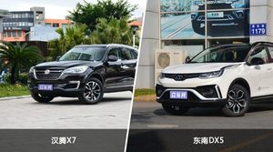 汉腾X7/东南DX5全面对比 外观/内饰/动力/油耗/续航/尺寸区别