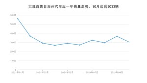 大理白族自治州10月汽车销量统计 五菱宏光S3排名第一(2021年)