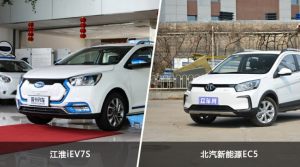江淮iEV7S和北汽新能源EC5怎么选？  哪款车尺寸更大？
