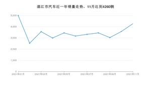 11月湛江市汽车销量数据统计 轩逸排名第一(2021年)