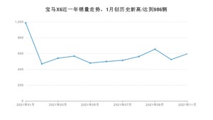 2021年11月宝马X6销量多少？ 全国销量分布如何？