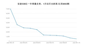 宝骏530 2021年11月份销量数据发布 共503台