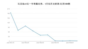 比亚迪e1 2021年11月份销量数据发布 共3台