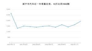 咸宁市12月汽车销量 宋排名第一(2021年)
