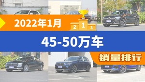 2022年1月45-50万车销量排行榜，宝马5系位居第二，第一名你绝对想不到