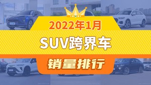 2022年1月SUV跨界车销量排行榜，蔚来EC6以2986辆夺冠，宝马X4升至第6名 