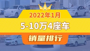 2022年1月5-10万4座车销量排行榜，零跑T03位居第二，第一名你绝对想不到