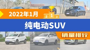 2022年1月纯电动SUV销量排行榜，唐新能源屈居第三，哪吒V成最大黑马