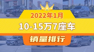 2022年1月10-15万7座车销量排行榜，风行T5夺得冠军，第二名差距也太大了 