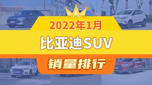 2022年1月比亚迪SUV销量排行榜，唐新能源位居第二，第一名你绝对想不到