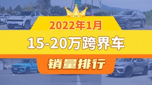 2022年1月15-20万跨界车销量排行榜，领克05以2186辆夺冠