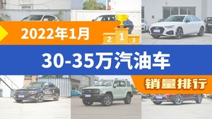 2022年1月30-35万汽油车销量排行榜，宝马3系位居第二，第一名你绝对想不到