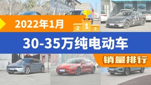 2022年1月30-35万纯电动车销量排行榜，唐新能源位居第二，第一名你绝对想不到