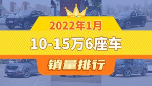 2022年1月10-15万6座车销量排行榜，捷途X70 PLUS夺得冠军，第二名差距也太大了 