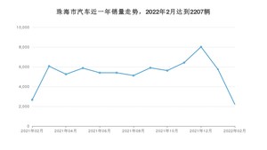 珠海市2月汽车销量统计 Model Y排名第一(2022年)