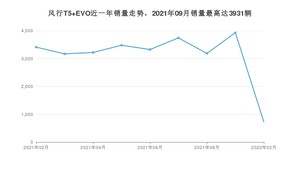 2022年2月东风风行风行T5 EVO销量数据发布 共卖了724台