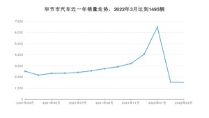 毕节市3月汽车销量 五菱宏光排名第一(2022年)