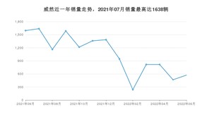 2022年6月大众威然销量数据发布 共卖了573台