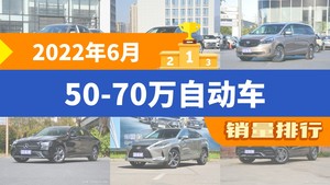 2022年6月50-70万自动车销量排行榜，奥迪A6L位居第二，第一名你绝对想不到