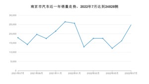 南京市7月汽车销量 Model Y排名第一(2022年)