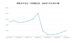 7月铜陵市汽车销量数据统计 小蚂蚁排名第一(2022年)