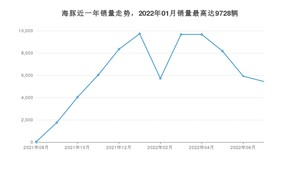 2022年7月比亚迪海豚销量数据发布 共卖了5441台