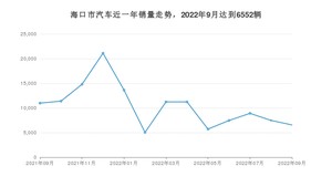 海口市9月汽车销量统计 Model Y排名第一(2022年)