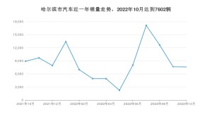 哈尔滨市10月汽车销量数据发布 福瑞迪排名第一(2022年)