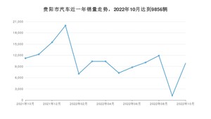 贵阳市10月汽车销量统计 海豚排名第一(2022年)