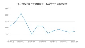 海口市10月汽车销量 元PLUS排名第一(2022年)