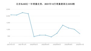 2022年10月北京BJ40销量数据发布 共卖了668台