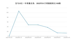 2022年10月宝马iX销量数据发布 共卖了13台