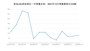 2022年10月奥迪A6L新能源销量数据发布 共卖了80台