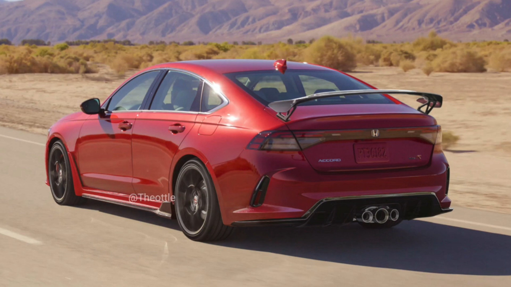 本田雅阁type-r外观曝光!配中置三出排气,搭2.0t发动机