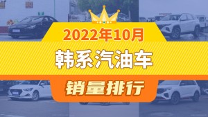 2022年10月韩系汽油车销量排行榜，伊兰特夺得冠军，第二名差距也太大了 
