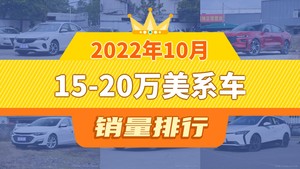 2022年10月15-20万美系车销量排行榜，蒙迪欧屈居第三，锐际成最大黑马