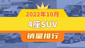 2022年10月4座SUV销量排行榜，Cayenne夺得冠军，第二名差距也太大了 