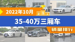 2022年10月35-40万三厢车销量排行榜，奥迪A4L位居第二，第一名你绝对想不到