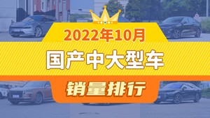 2022年10月国产中大型车销量排行榜，极氪001夺得冠军，第二名差距也太大了 