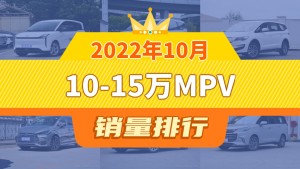 2022年10月10-15万MPV销量排行榜，传祺M6位居第二，第一名你绝对想不到